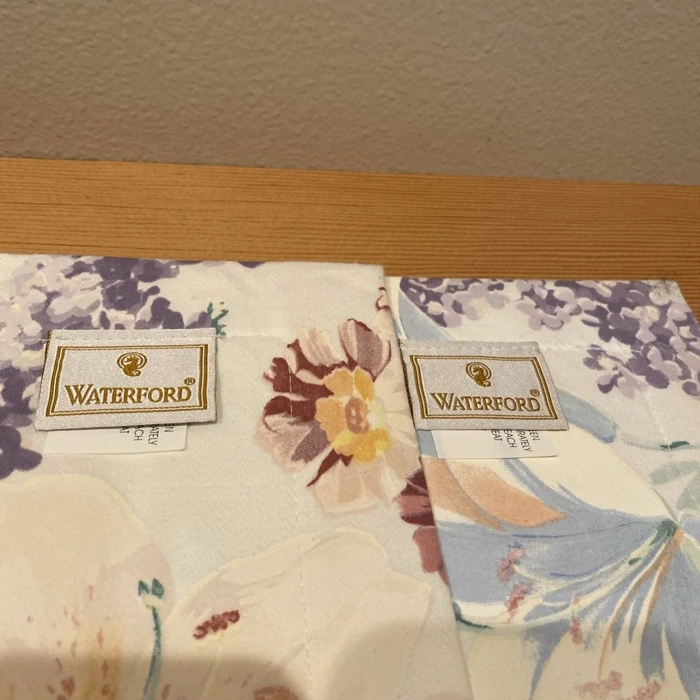 Waterford Rectangular‎ Placemats Floral Set Of Two Pastels Blue Green Yellow